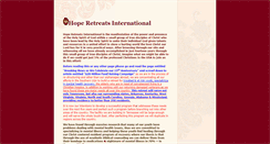 Desktop Screenshot of hoperetreatsinternational.org